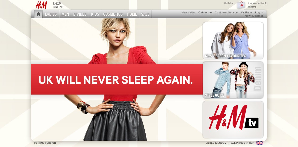 h and m store online shopping